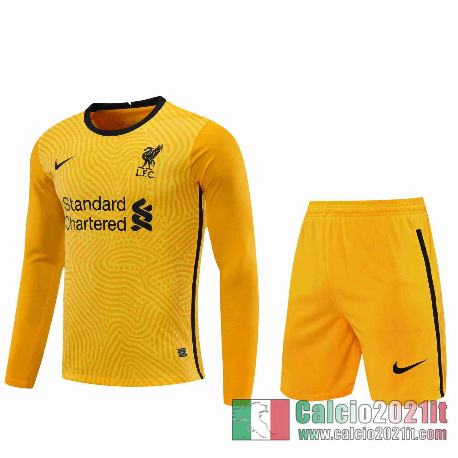 Liverpool Maglie Calcio Portiere Manica Lunga giallo 2020 2021