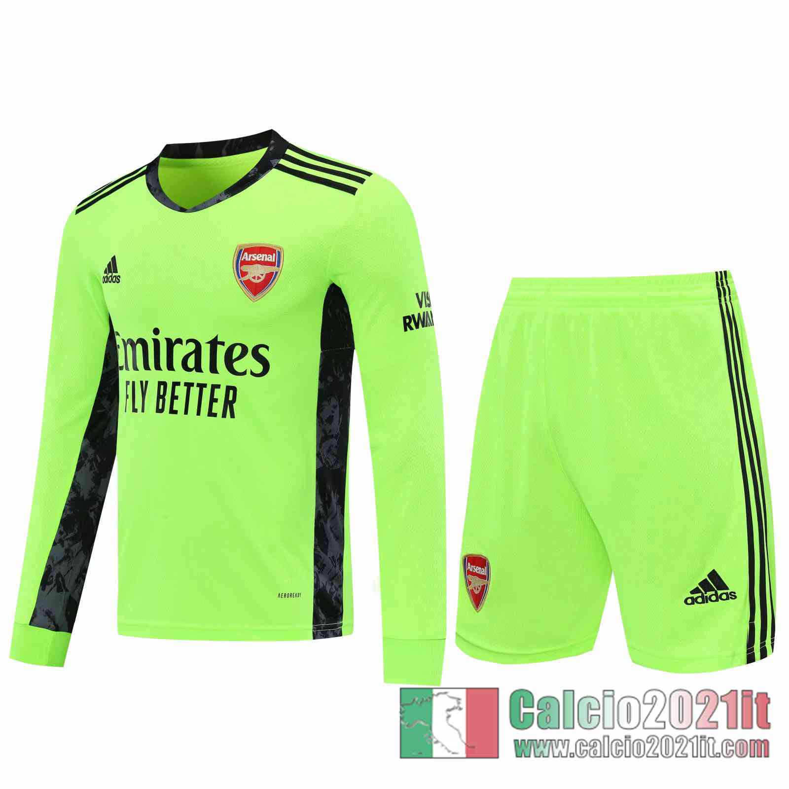 Arsenal Maglie Calcio Portiere Manica Lunga verde 2020 2021