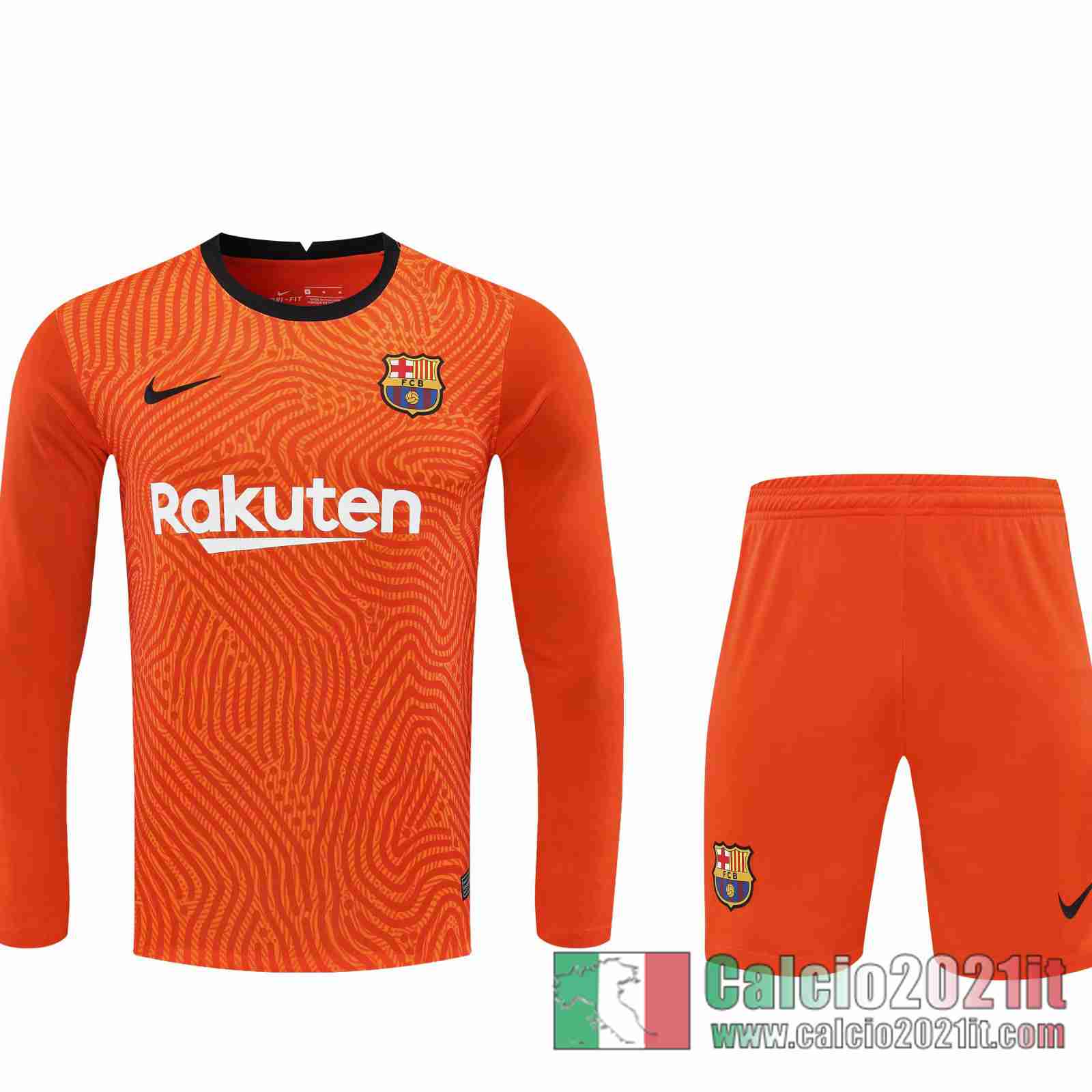 Barcellona Maglie Calcio Portiere arancia 2020 2021