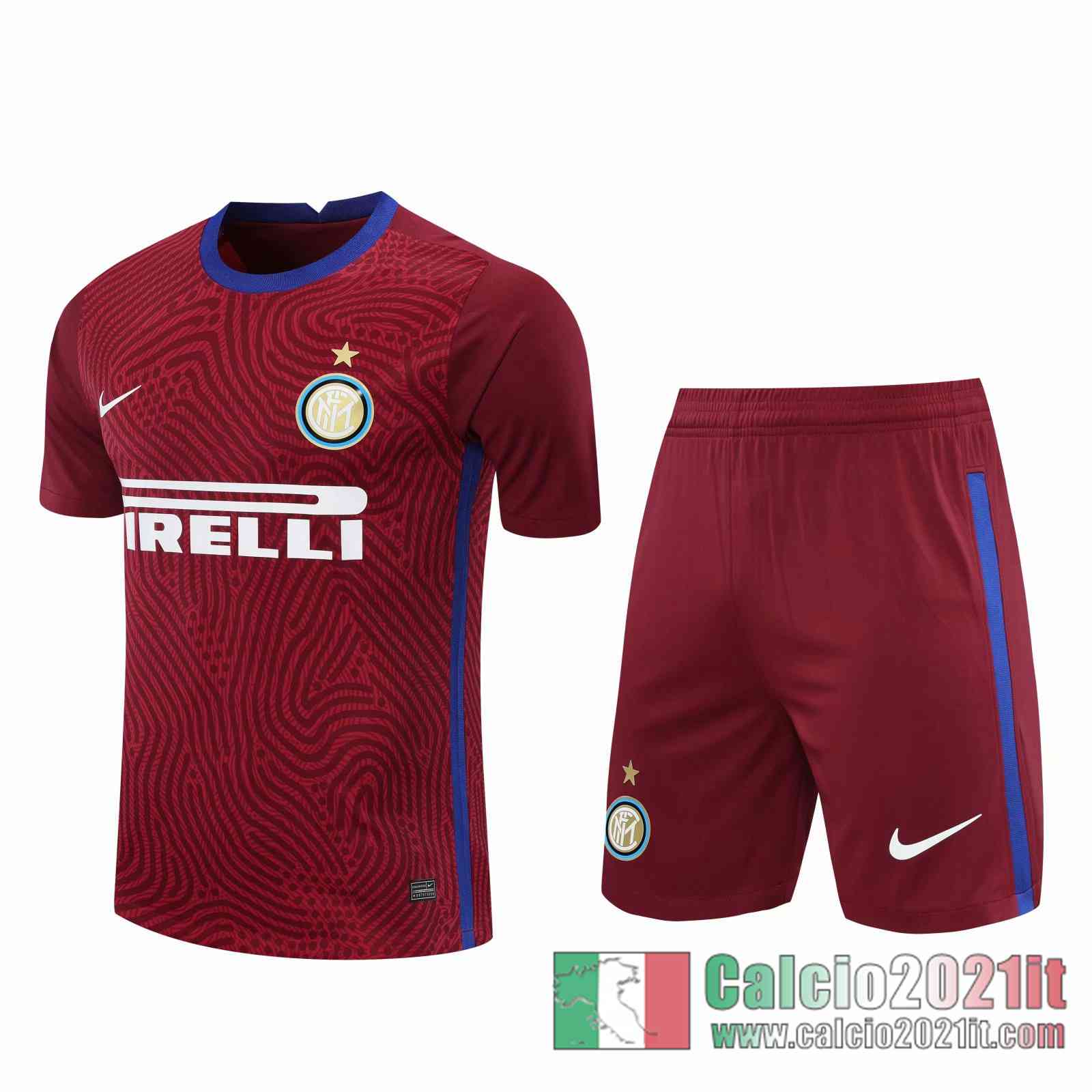 Inter Milan Maglie Calcio Portiere Rosso scuro 2020 2021