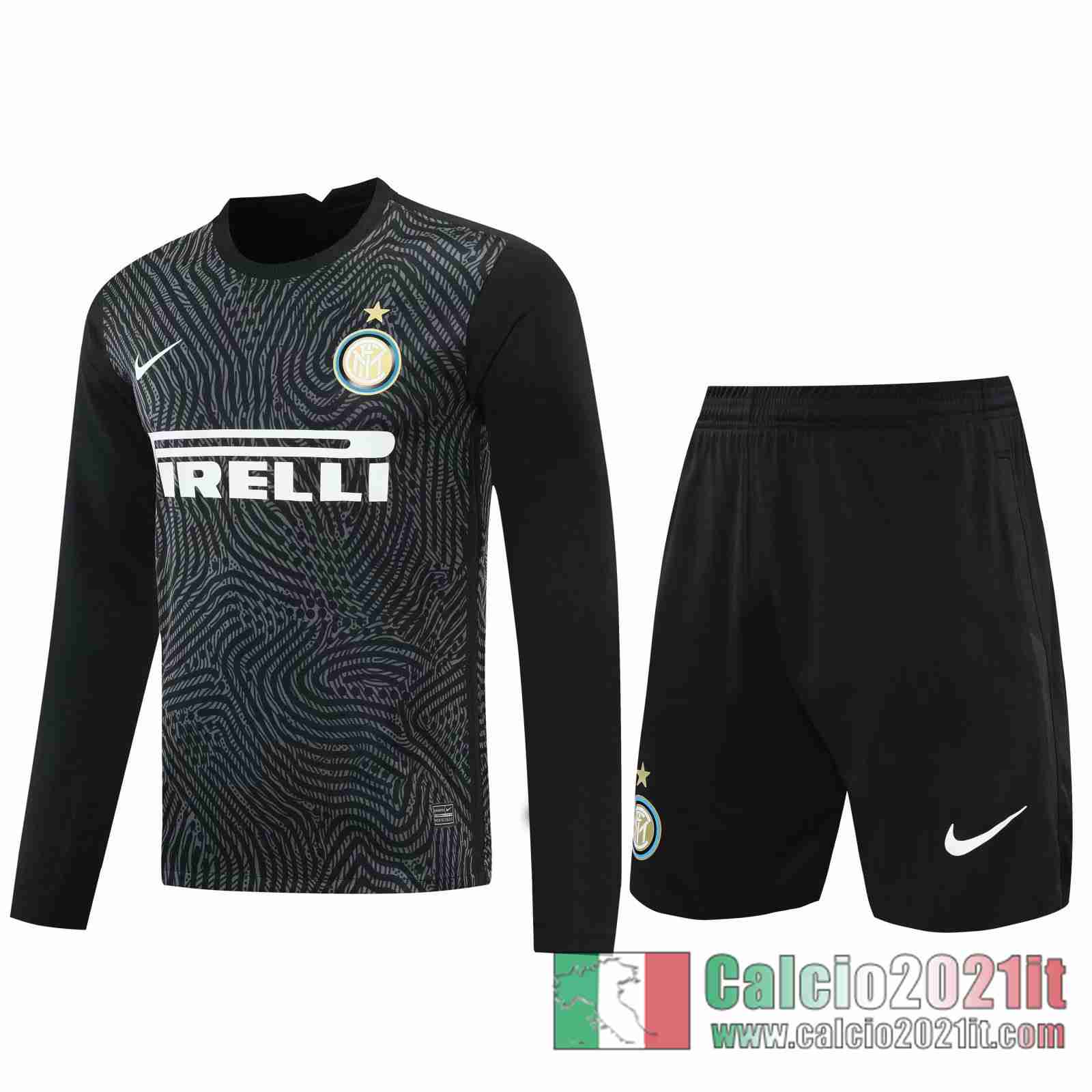 Inter Milan Maglie Calcio Portiere Manica Lunga nero 2020 2021
