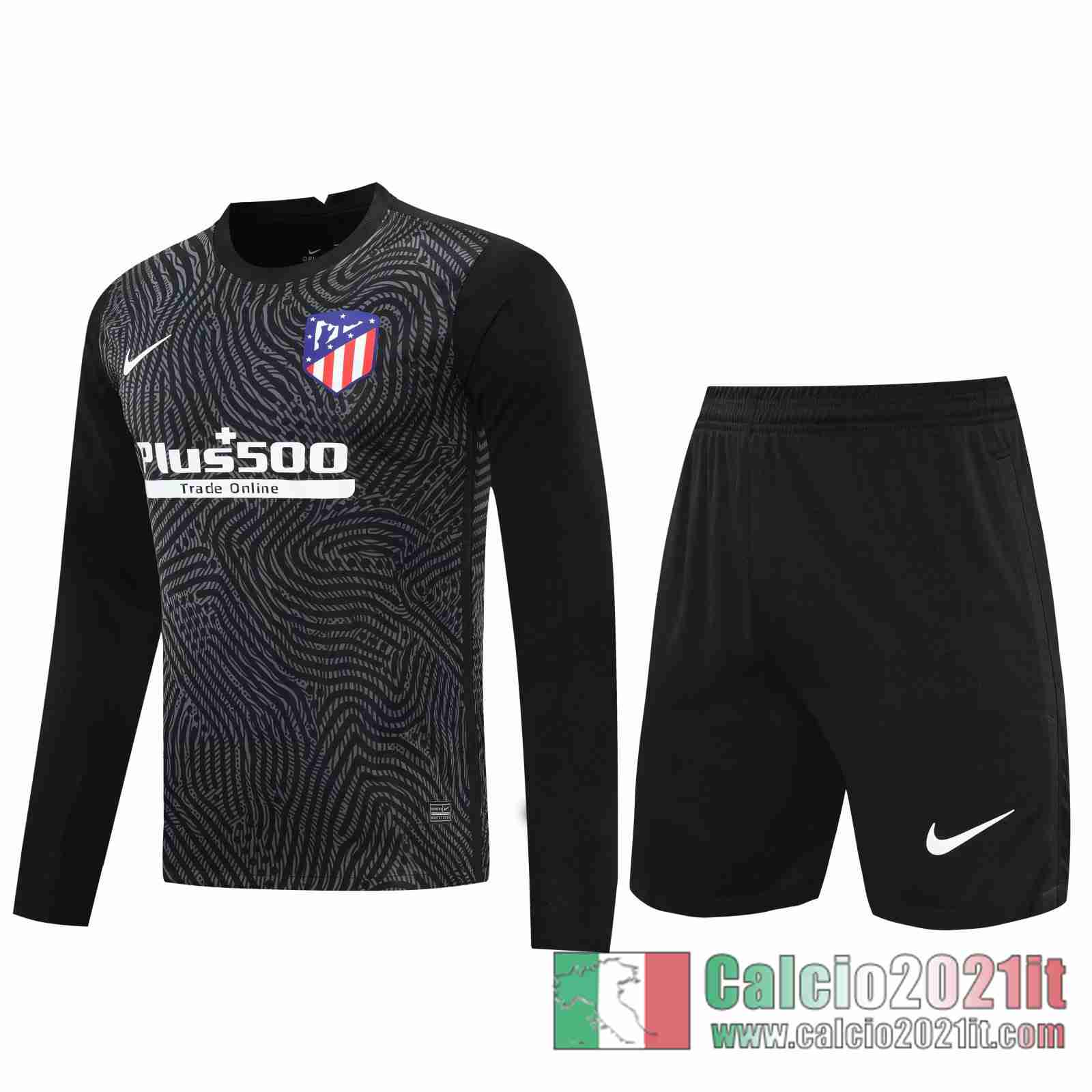 Atletico Madrid Maglie Calcio Portiere Manica Lunga nero 2020 2021