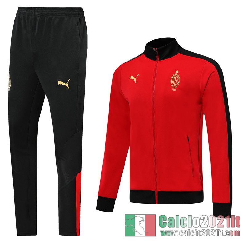 AC Milan Full-Zip Giacca Red / Black Classico del secolo 2020 2021 J08