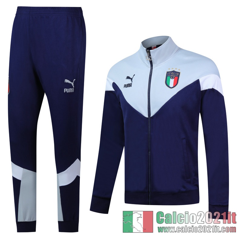 Italia Full-Zip Giacca blue / White stile classico 2020 2021 J09