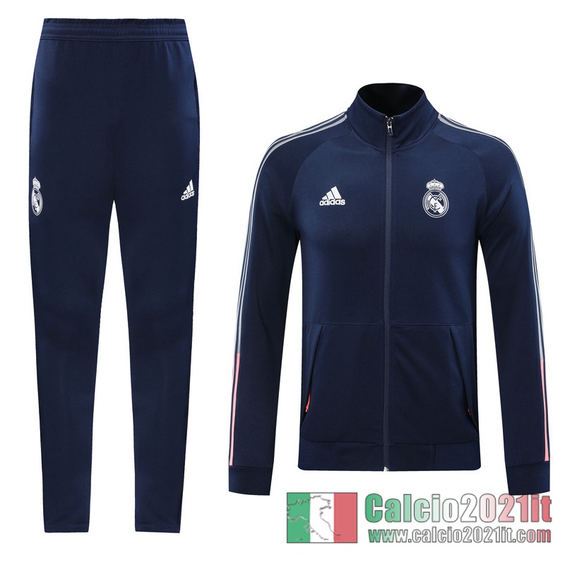 Real Madrid Full-Zip Giacca Dark blue Fettuccia 2020 2021 J106