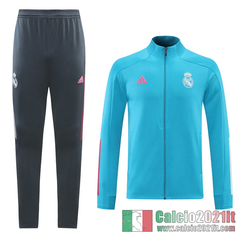 Real Madrid Full-Zip Giacca sky blue Formazione 2020 2021 J120