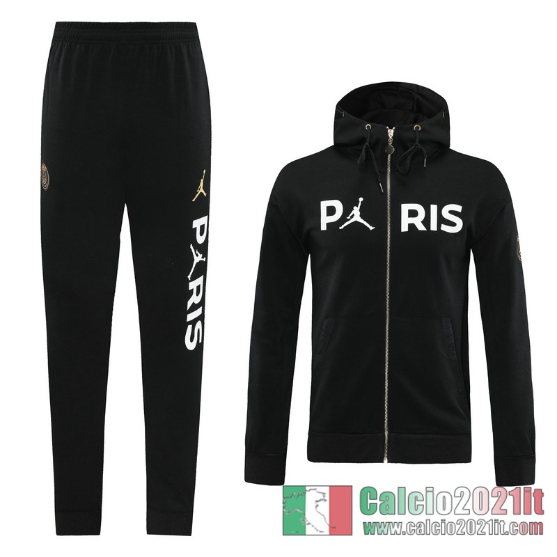 PSG Jordan Full-Zip Giacca Cappuccio black 2020 2021 J133