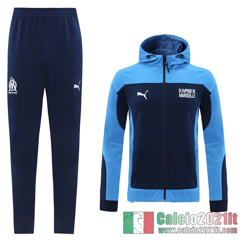 Olympique Marsiglia Full-Zip Giacca Cappuccio Dark blue 2020 2021 J141