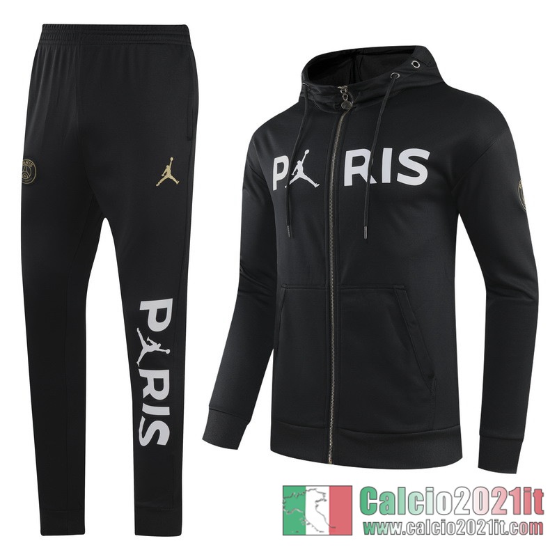 PSG Jordan Full-Zip Giacca Cappuccio black 2020 2021 J157