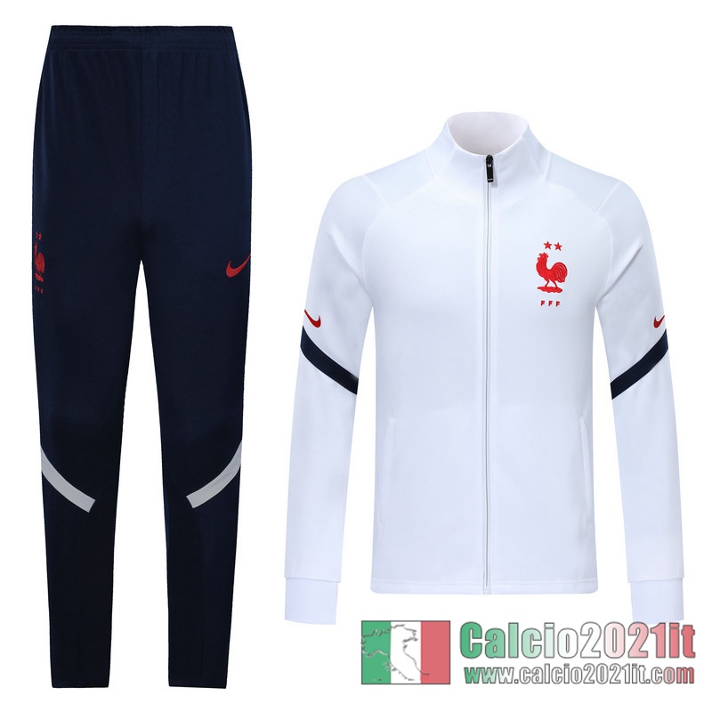 Francia Full-Zip Giacca white Formazione 2020 2021 J20