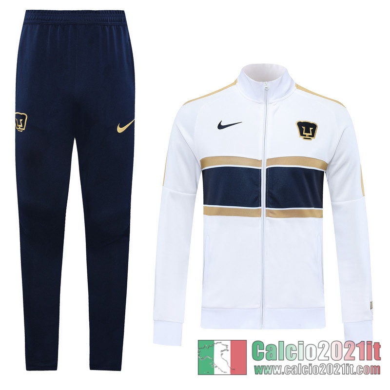 Pumas UNAM Full-Zip Giacca white Versione del giocatore 2020 2021 J29