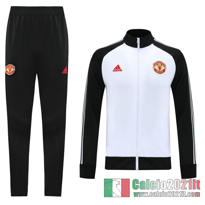 Manchester United Full-Zip Giacca white Fettuccia 2020 2021 J95