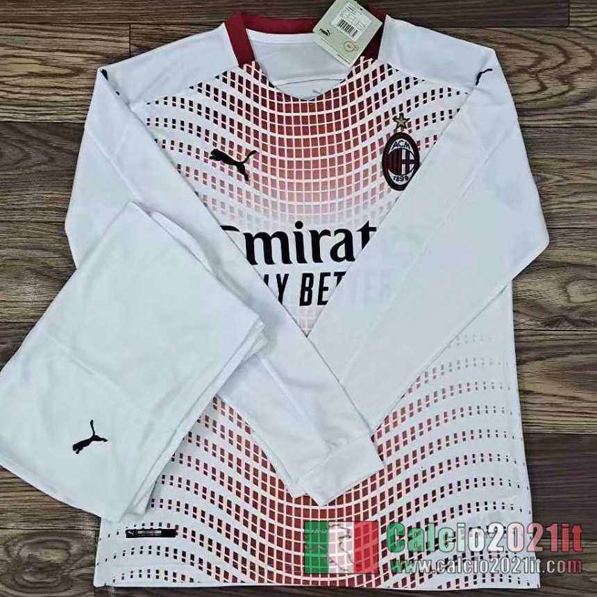 AC Milan Seconda Maglia Calcio Manica Lunga 2020 2021