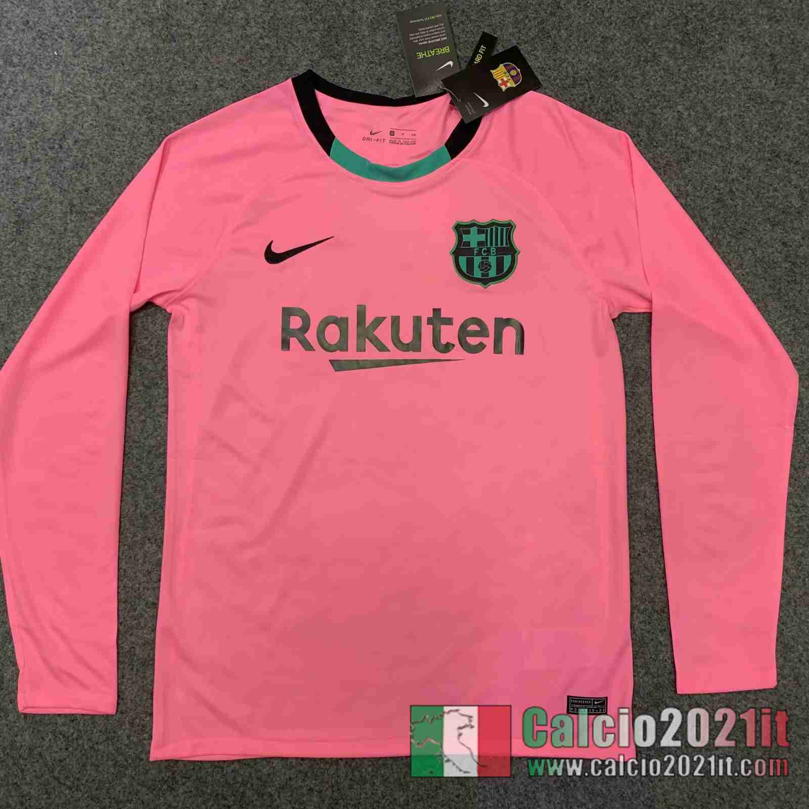 Barcellona Terza Maglie Calcio Manica Lunga 2020 2021