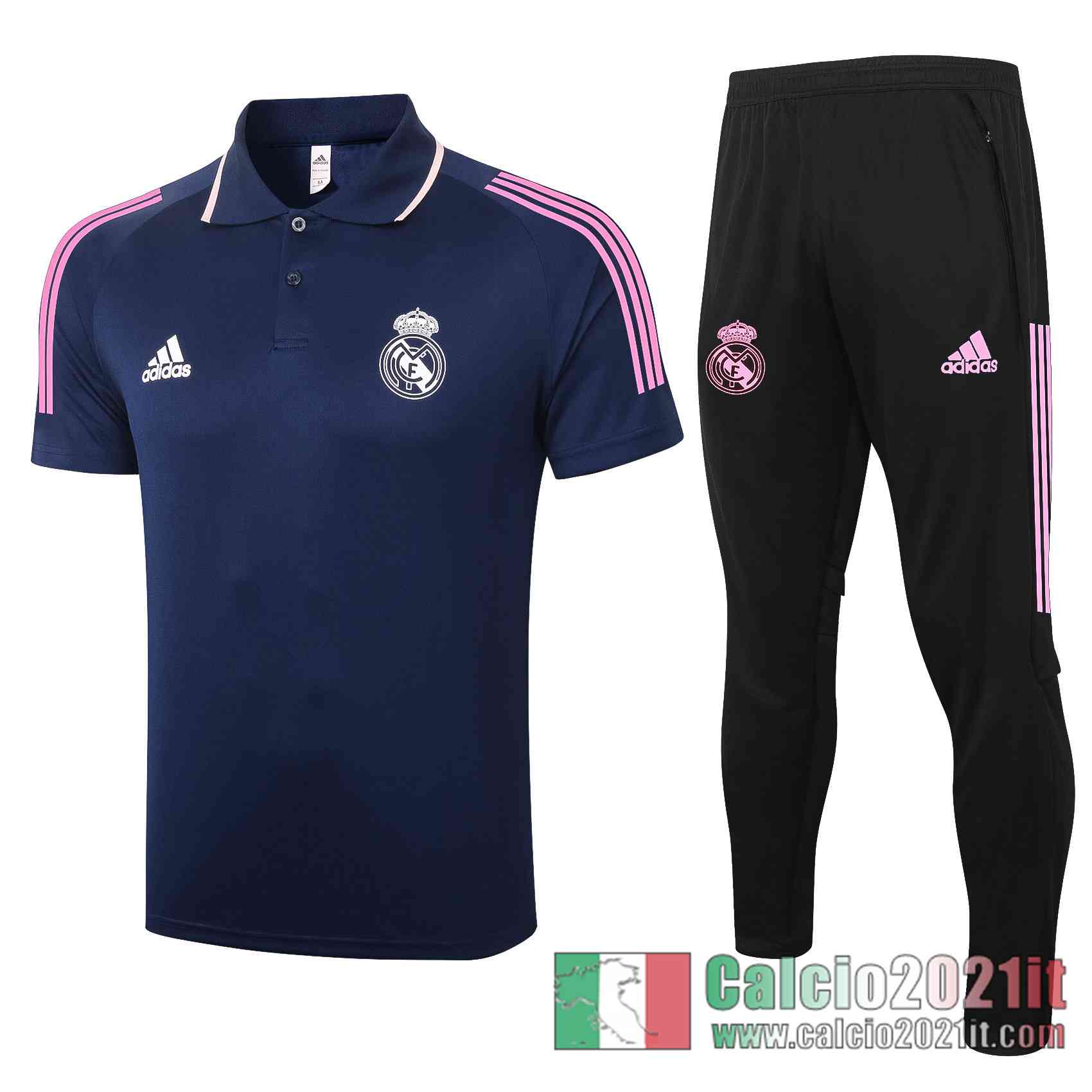 Real Madrid Maglia Polo Calcio zaffiro 2020 2021 P188