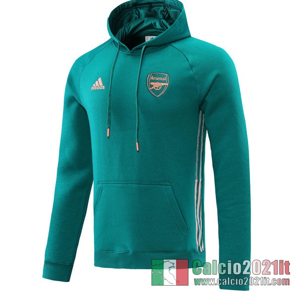 Arsenal Felpa Cappuccio verde 2020 2021 S14