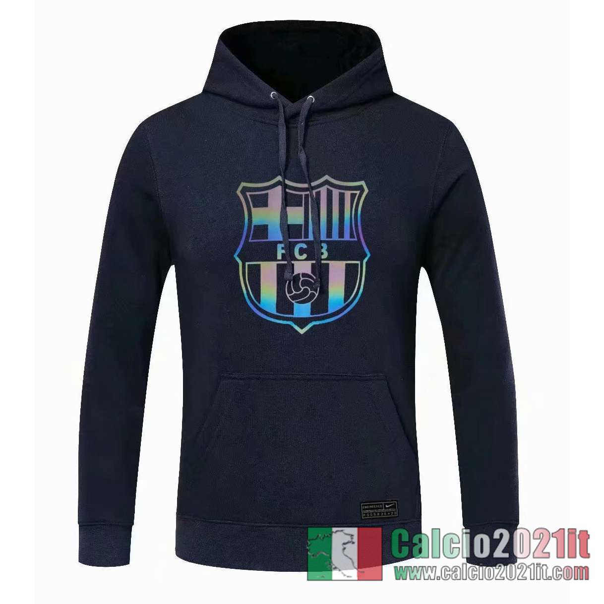 Barcellona Felpa Cappuccio nero 2020 2021 S15