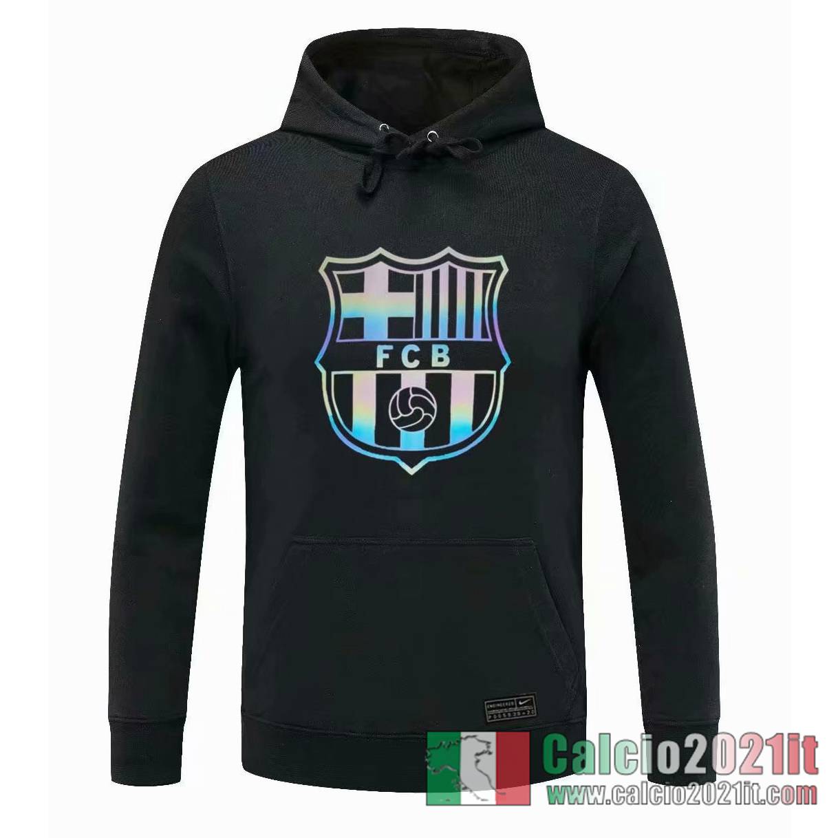 Barcellona Felpa Cappuccio nero 2020 2021 S18