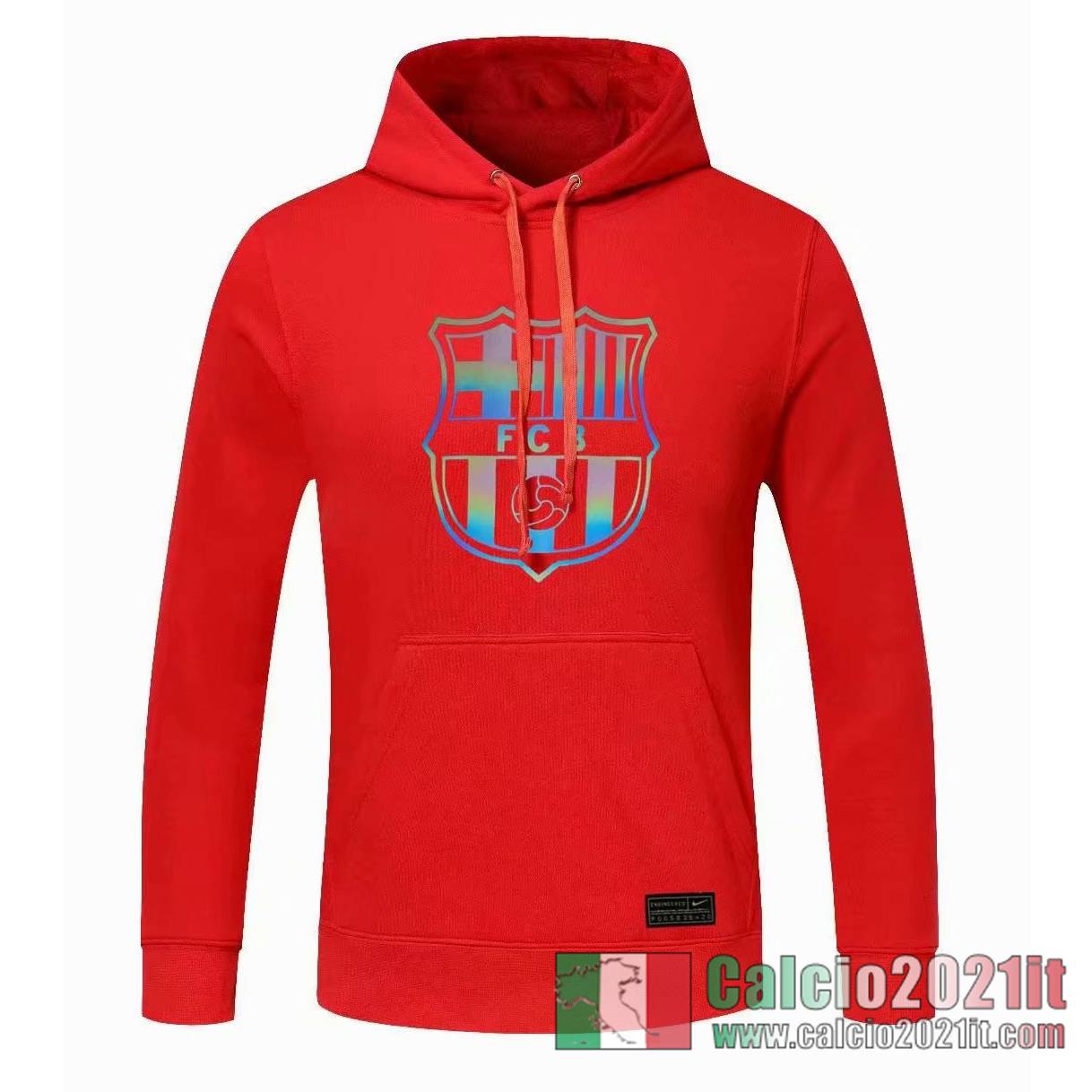 Barcellona Felpa Cappuccio rosso 2020 2021 S19