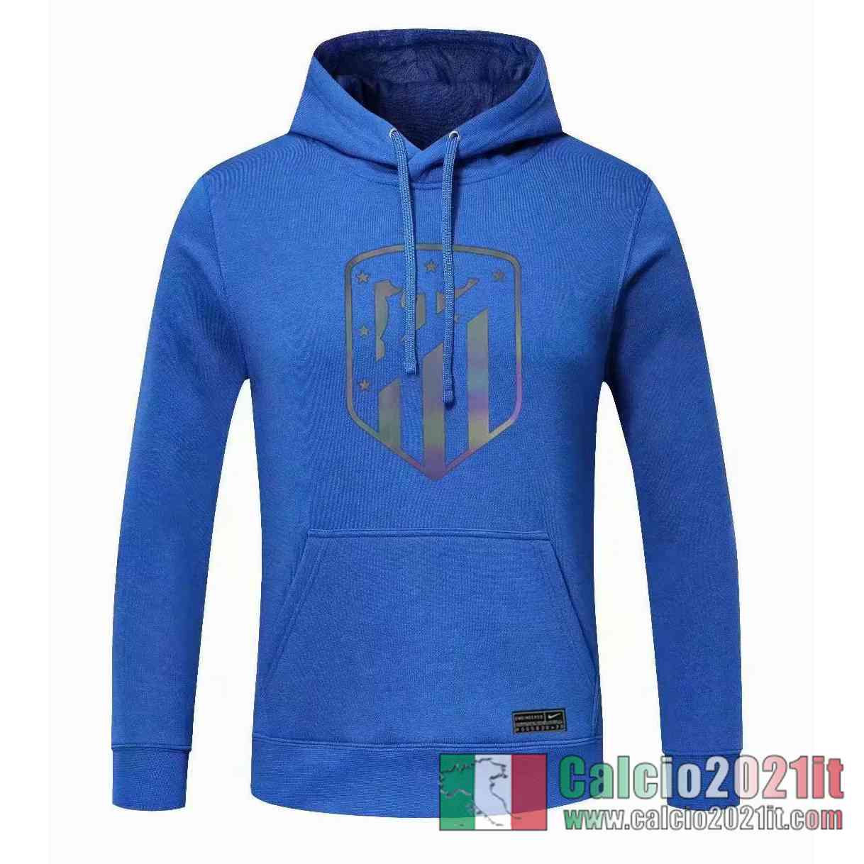 Atletico Madrid Felpa Cappuccio blu 2020 2021 S56