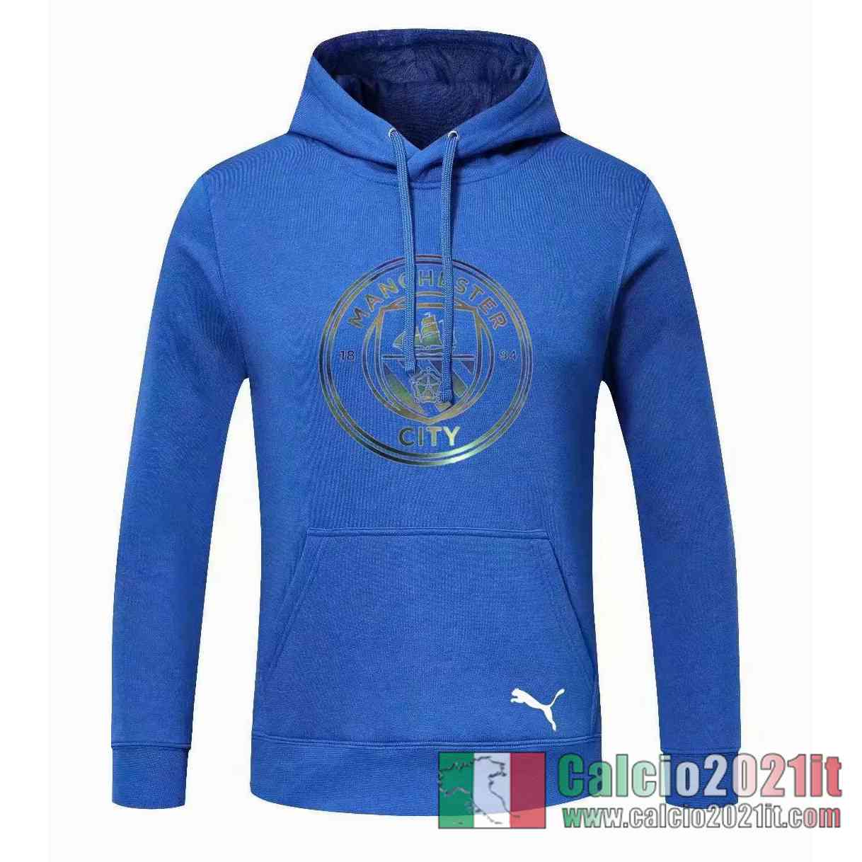 Manchester City Felpa Cappuccio blu 2020 2021 S60