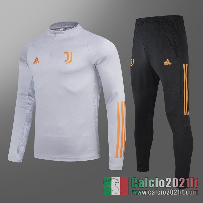 Juventus Tuta Calcio Uomo grigio Cerniera corta 2020 2021 T41