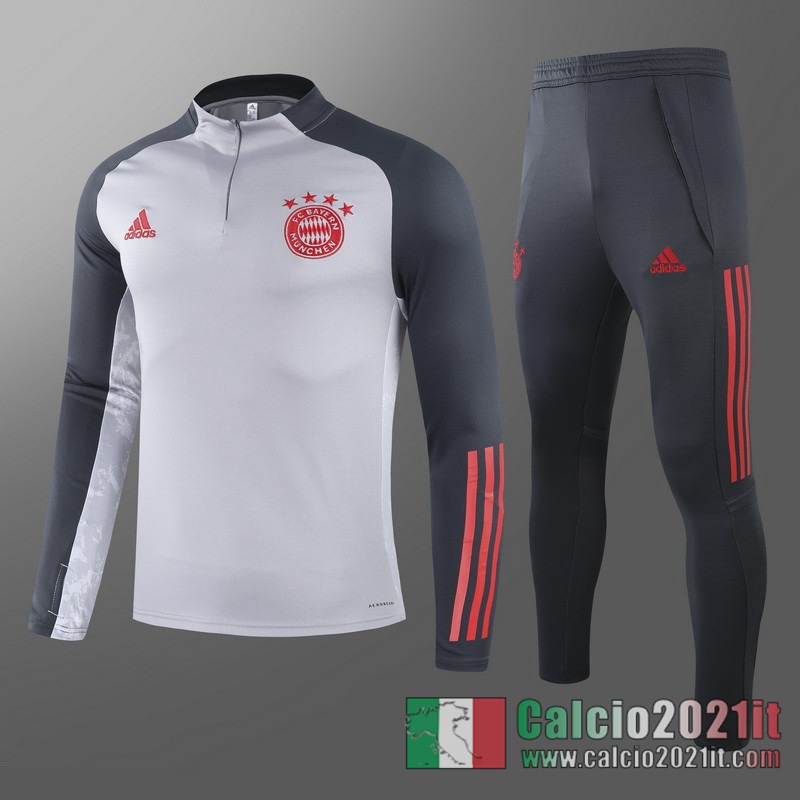 Bayern Monaco Tuta Calcio Uomo grigio Champions League 2020 2021 T69