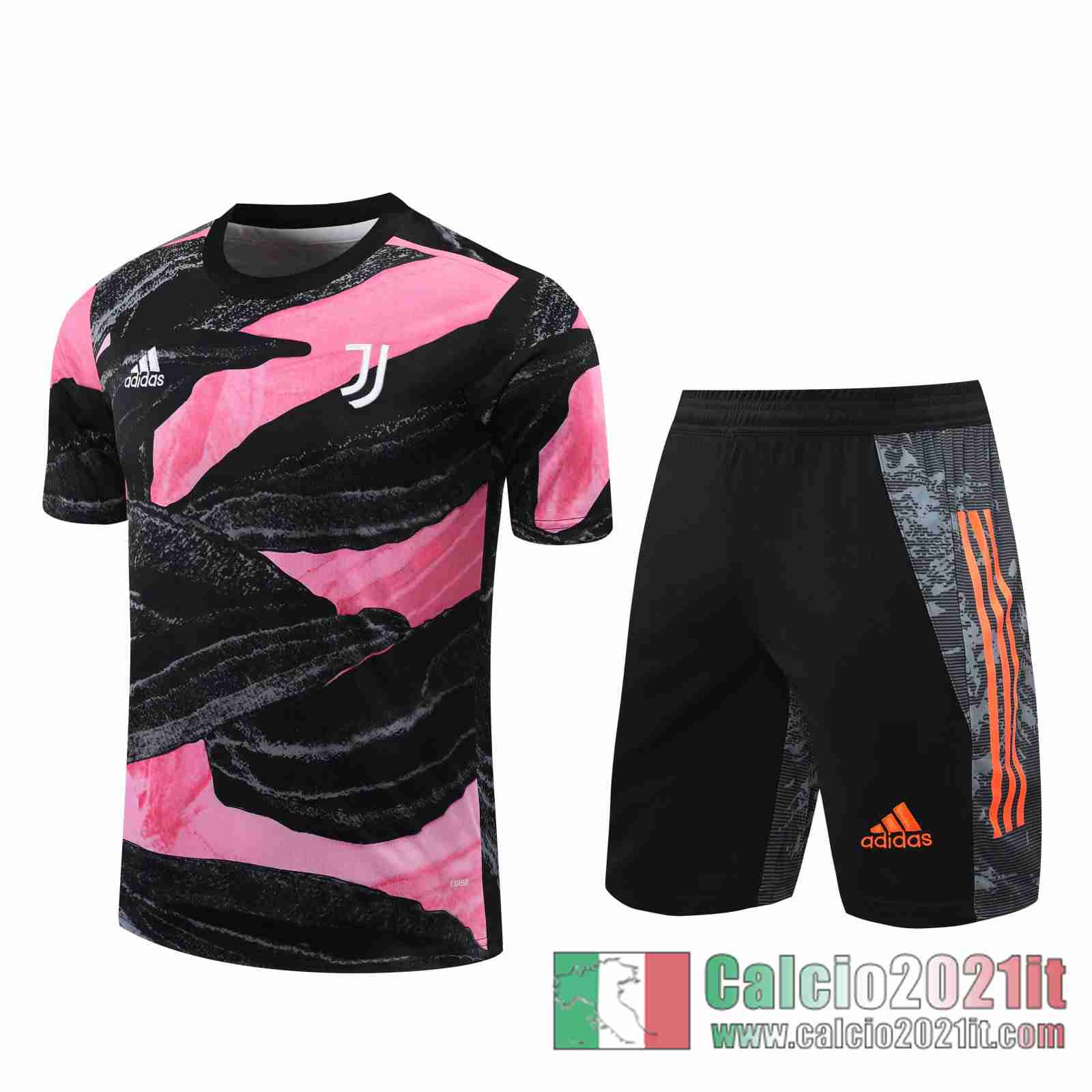 Juventus Magliette Tuta Calcio rosa nero 2020 2021 T124