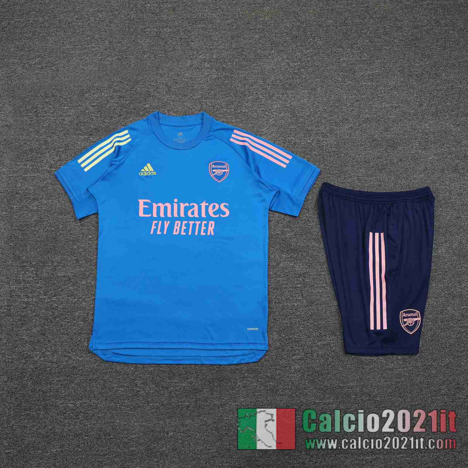 Arsenal Magliette Tuta Calcio cielo blu 2020 2021 T126