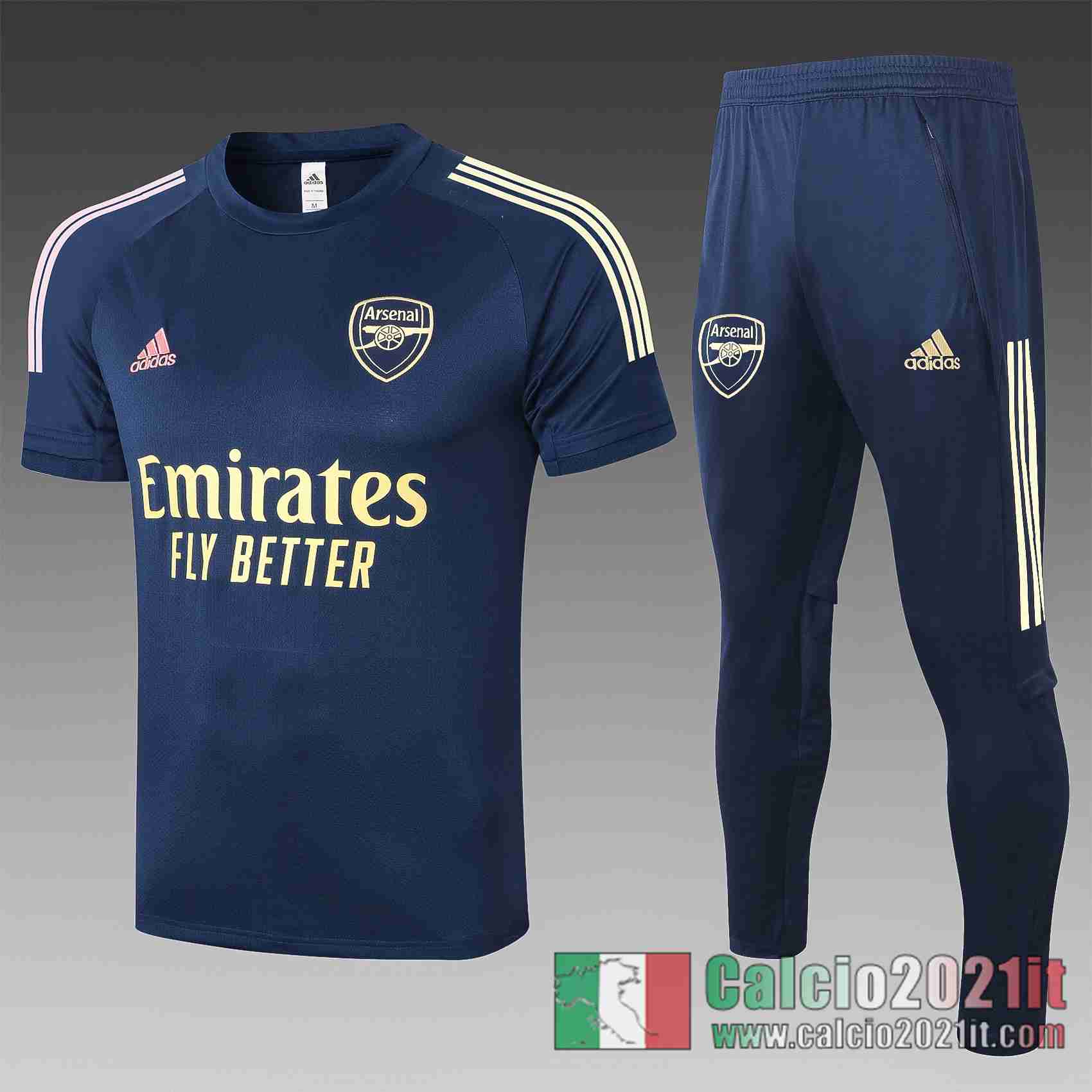 Arsenal Magliette Tuta Calcio Blu scuro 2020 2021 T64