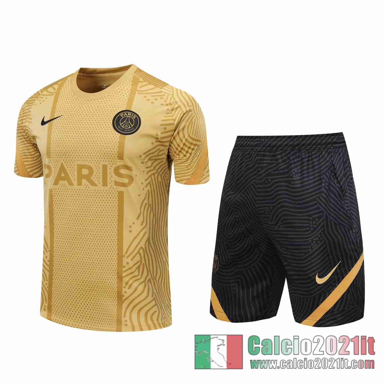 Paris Magliette Tuta Calcio Naturale Modello dell'acqua 2020 2021 T76
