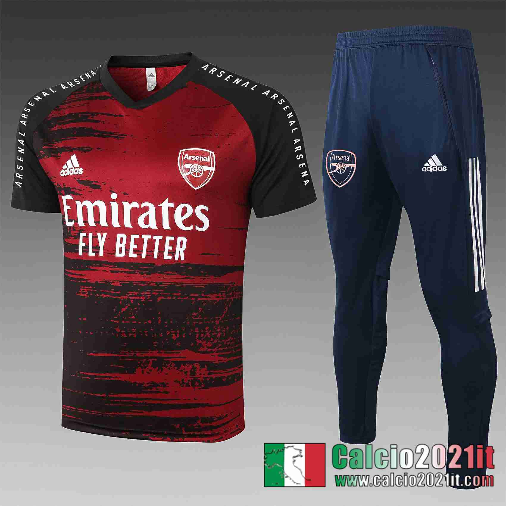 Arsenal Polo Calcio C586 rosso scuro 2020 2021