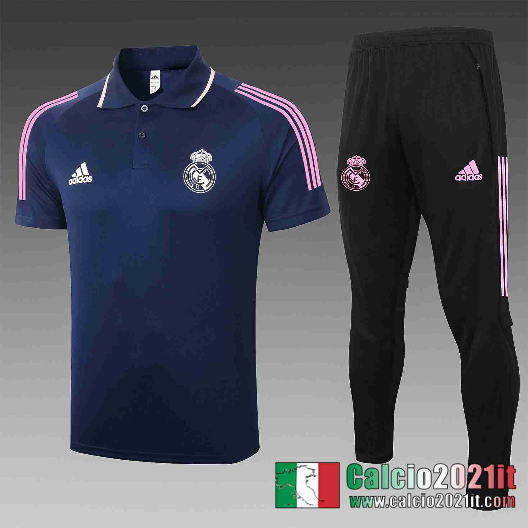 Real Madrid Polo Calcio C592 Blu scuro 2020 2021