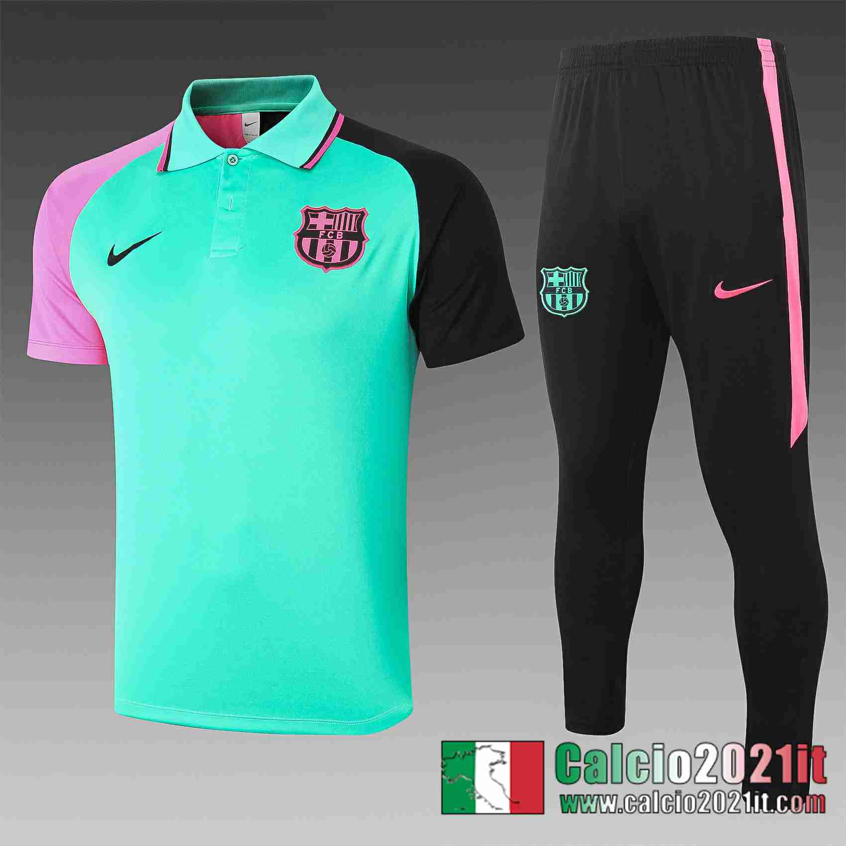 Barcellona Polo Calcio C593 verde 2020 2021