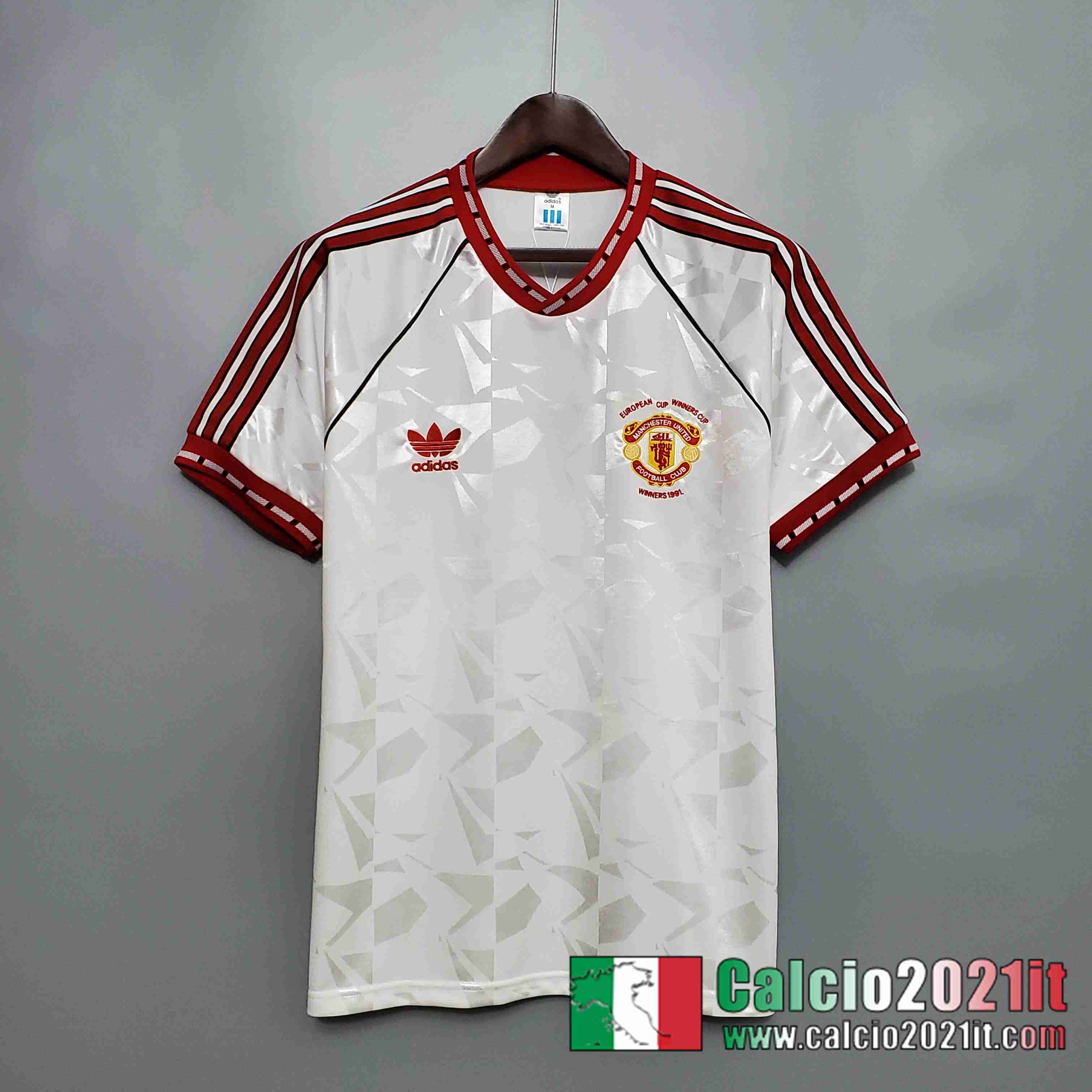 Retro Maglia Calcio 1991 Manchester United bianco