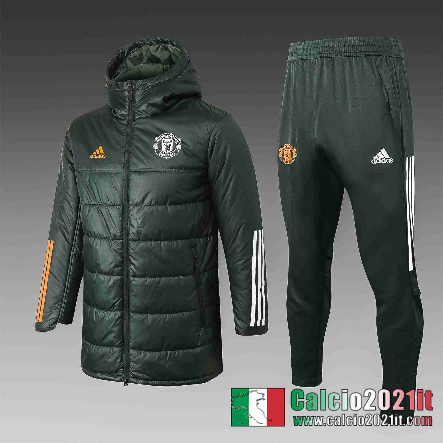 Manchester United Piumino Calcio H0012 Green Army 2020 2021