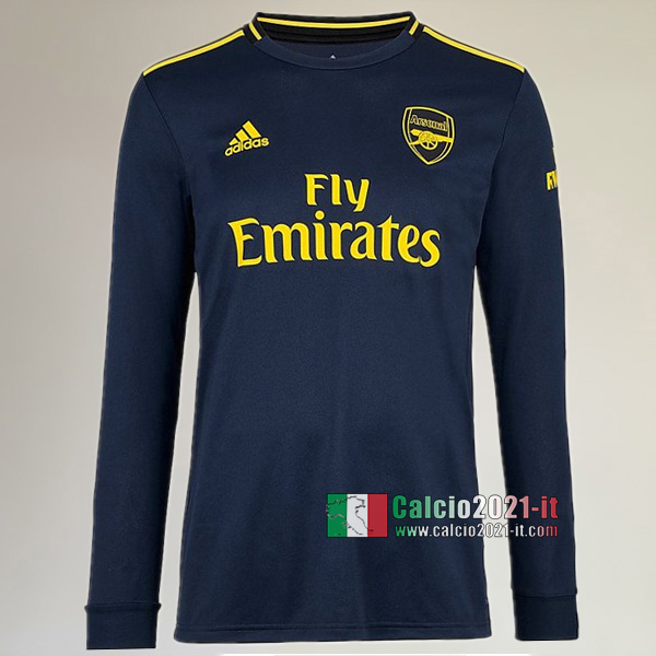 Terza Maglia Calcio Manica Lunga Nuove Del Arsenal Uomo 2019-2020 Personalizzate