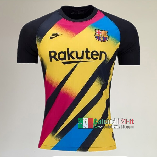 Maglia Calcio Portiere Nuove Del FC Barcellona Uomo Gialla/Nera 2019-2020 Personalizzata