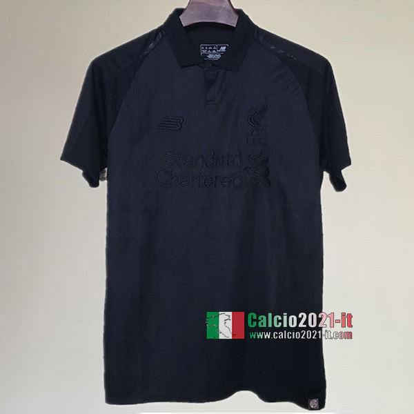 Maglia Calcio Nuova Del FC Liverpool Uomo Edizione Limitata Nera 2019-2020 Personalizzazione