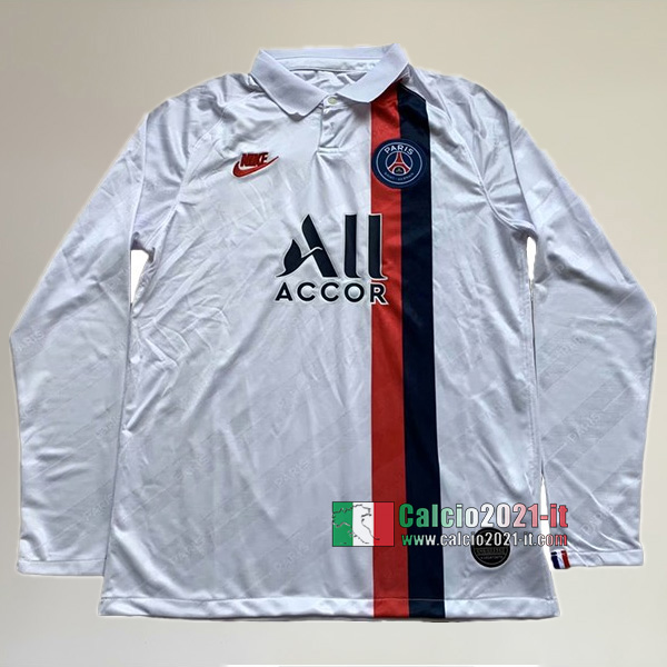 Terza Maglia Calcio Manica Lunga Nuove Del Paris Saint Germain-PSG Uomo 2019-2020 Personalizzata