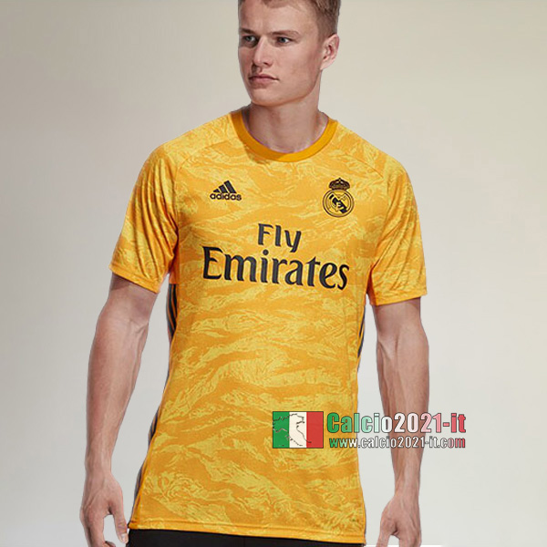 Maglia Calcio Portiere Nuova Del Real Madrid Uomo Gialla 2019-2020 Personalizzata