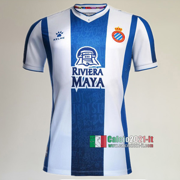 Prima Maglia Calcio Nuova Del Rcd Espanyol Uomo 2019-2020 Personalizzazione