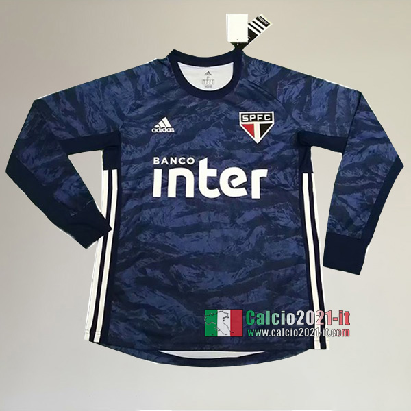 Maglia Portiere Manica Lunga Nuove Del Sao Paulo FC Uomo Azzurra Scuro 2019-2020 Personalizzate