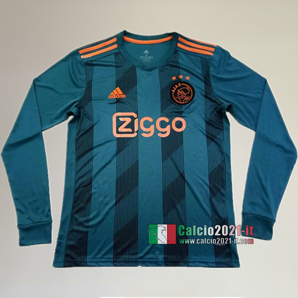 Seconda Maglia Calcio Manica Lunga Nuova Del Ajax Amsterdam Uomo 2019-2020 Personalizzata