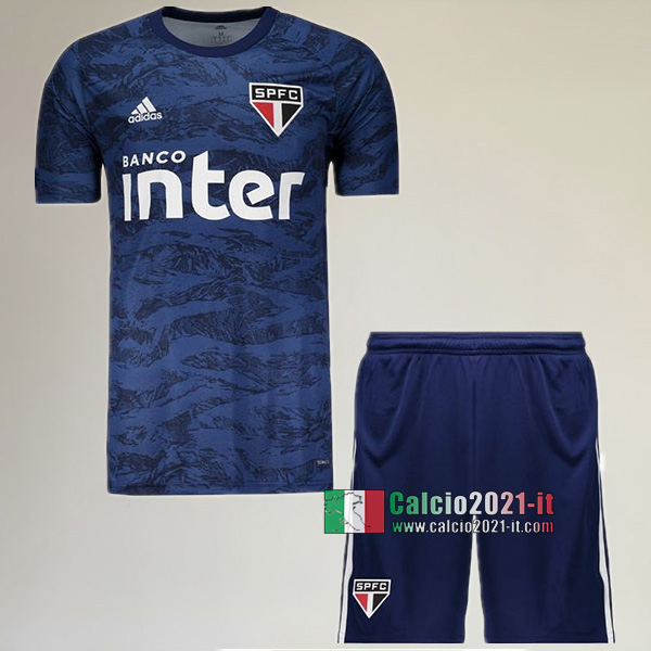 Maglia Portiere Nuove Del Sao Paulo FC Bambini Azzurra 2019-2020 Personalizzata