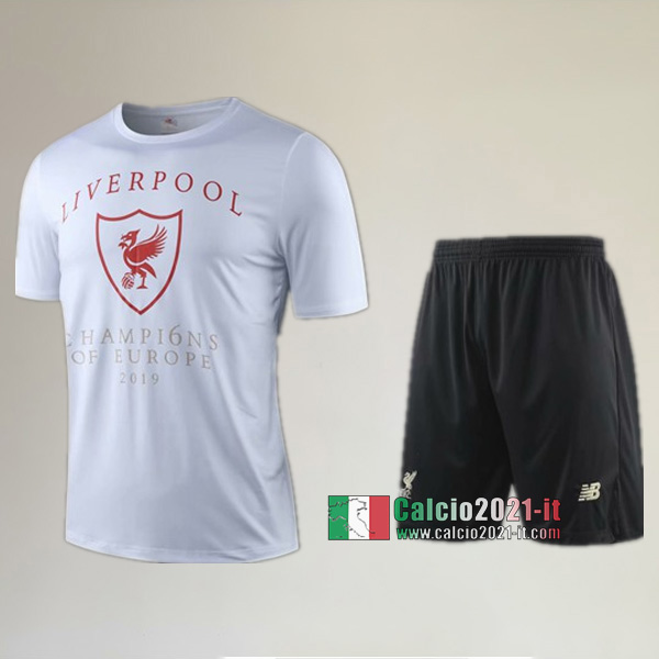 Maglia Nuove Del FC Liverpool Bambini Bianca 2019-2020 Personalizzate