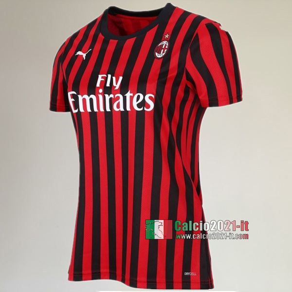 Prima Maglia Calcio Nuova Del AC Milan Donna 2019-2020 Personalizzata