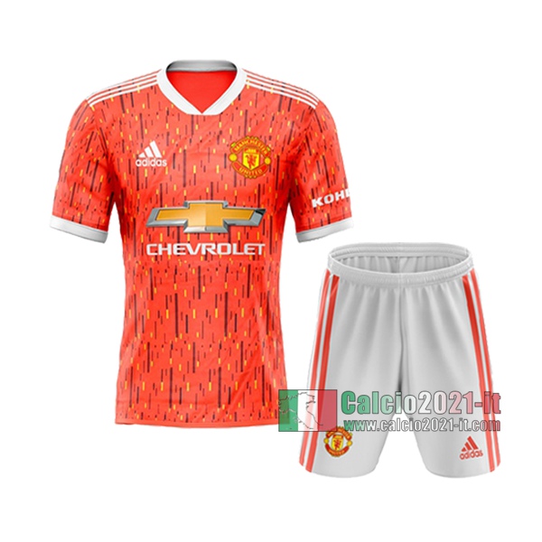 Calcio2021-It: Le Nuove Prima Maglia Manchester United Bambino 2020-2021 Personalizzate