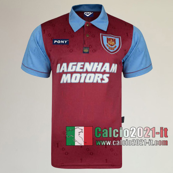 Calcio2021-It:Personalizzazione Prima Retro Maglia Calcio West Ham United 1995 1997