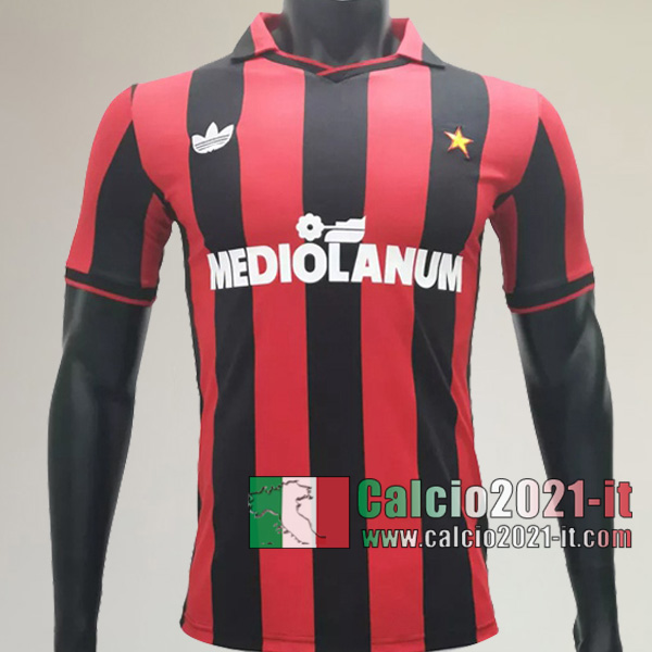 Calcio2021-It:Personalizzare Prima Retro Maglia Calcio Milan Ac 1990 1991